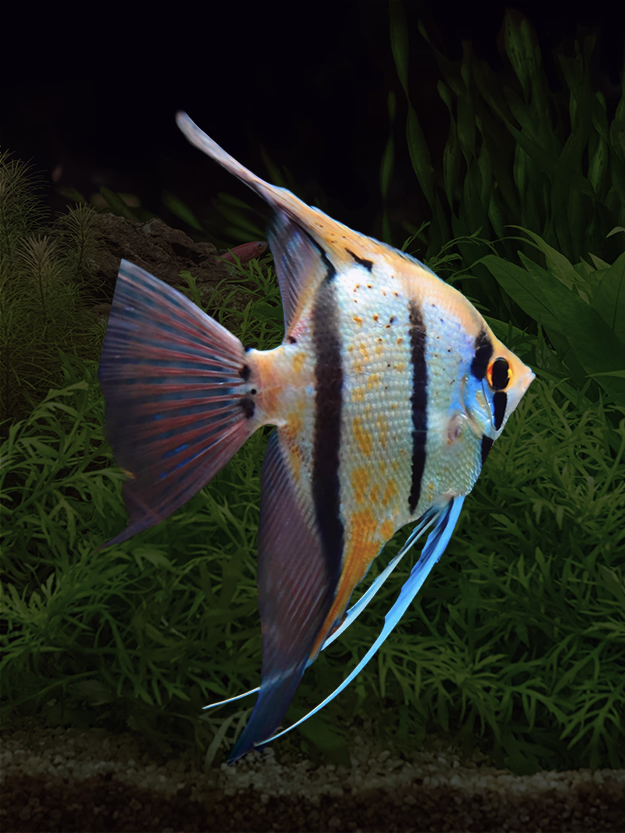 Pterophyllum Peruensis Yellow Blue (Peruvian Angelfish)